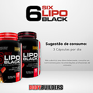 Kit Termogênico 6 Six Lipo Black + Multivitamínico Bodybuilders - imagem 2