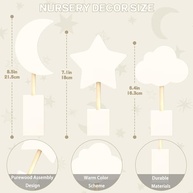 Decoração de Berçário em Madeira - Nuvem, Lua e Estrelas - Estilo Bohemian para Quarto de Bebê - imagem 4