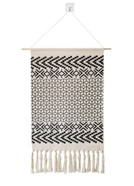 Tapeçaria de Parede Macramê Boho - 50x86 cm - Diamante Geométrico para Decoração de Quarto e Sala - imagem 1