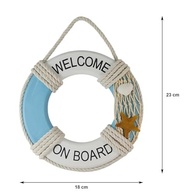 Bóia Decorativa Náutica de Parede - Toque Marítimo para Casa de Praia - imagem 3