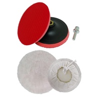 Kit para Polimento com Boina Lã de Carneiro + Disco 125mm + Adaptador Furadeira - imagem 1