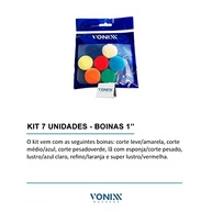 Kit 7 Boinas Vonixx 1" para Polimento Automotivo: Corte, Refino e Super Lustro - imagem 3