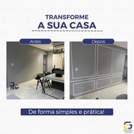 Boiserie Moldura Roda Meio de Eva Autocolante Sirius 4cmx1,5cm - 5 Metros Cinza | Decore com Estilo e Facilidade - imagem 5