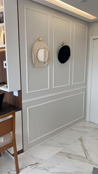 Boiserie Moldura Roda Meio de Eva Autocolante Sirius 2,5cm x 1,5cm - 10 Metros (Branco) - imagem 5