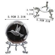 ZEERSHEE Bola de Cristal 3D Beija-flor 60mm com Suporte - Decoração Elegante e Presente Encantador - imagem 3