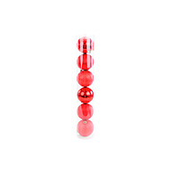Bola de Natal em Tubo Vermelho 4cm - Decore com Elegância - imagem 1