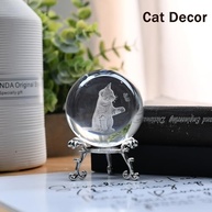 Bola de Cristal 3D com Gato - Presente Encantador para Amantes de Gatos - imagem 4
