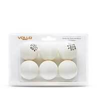 Bola de Tênis de Mesa Vollo 2 Estrelas – 6 Bolas Brancas 40mm - imagem 1