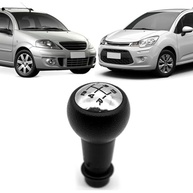 Manopla Bola de Câmbio Esportiva Preta com Detalhe Cromado para Citroën C3, C4 e Xsara Picasso (Manual) - imagem 2