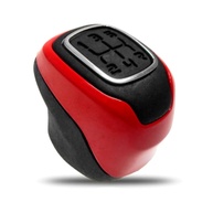 Manopla Bola Câmbio Esportiva Vermelha/Preta/Cromada Fiat Mobi, Uno, Strada, Palio, Siena, Punto, Stilo - imagem 1