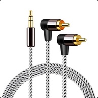 Cabo P2 3.5mm para 2 RCA 90° BolaAzul: Som Imersivo e Conexão Perfeita - imagem 2