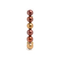 Bolas de Natal: Elegância em Bordo, Cobre e Marfim - imagem 1
