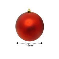 Jogo 6 Bolas de Natal 10cm Vermelhas: Glitter, Fosca e Lisa - Toque de Elegância Bela Flor - imagem 4