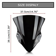 Para-brisa Bolha Dupla Preto para Kawasaki Ninja 400 EX400 (2018-2023) - imagem 4