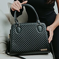 Bolsa Feminina Grande Bicolor com Alça Regulável - imagem 1