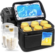 Bolsa Térmica FreezeN'Go com 6 Pacotes de Gelo Embutidos - Ideal para Leite Materno e Mamadeiras Medela - imagem 2