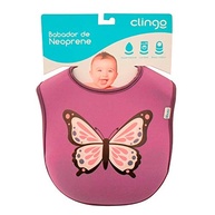 Babador Neoprene com Bolso Coletor Borboleta - Clingo | Seguro, Confortável e Estiloso - imagem 4