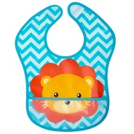 Babador Impermeável com Bolso Leão Colorido - Proteção e Estilo para Bebês - imagem 1