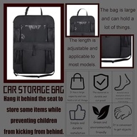 Organizador de Carro Banco Traseiro: Proteção, Tablet e 6 Bolsos para Viagens Tranquilas - imagem 4