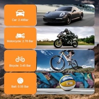 Compressor de ar portátil para inflador de pneu, bomba de ar elétrica sem fio 150PSI para carro, motocicleta, pneus de bicicleta, basquete e bolas esportivas, com luz LED, medidor de pressão digital - imagem 5