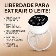 Bomba Tira-Leite Elétrica Portátil Mãos Livres 180ml - Extração Silenciosa e Confortável - imagem 2