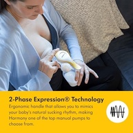Medela Harmony + Coletor Silicone - Bomba Manual de Leite Materno com Tecnologia Natural - imagem 5