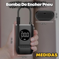 Calibrador Digital Portátil 4000mAh: Bomba de Ar Mini Compressor 150 PSI com Lanterna LED - Essencial para Pneus de Carro, Moto, Bike e Mais! - imagem 3
