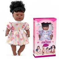 Boneca Florinha Negra: Cabelo Cacheado e Encanto! - imagem 1
