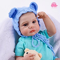 Boneca Reborn Ursinho Azul: Realismo e Fofura! - imagem 1