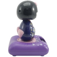 Boneca Kokeshi Solar Decorativa Preta - Cabeça Móvel com Energia Solar | Design Japonês Tradicional CD2523 - imagem 5