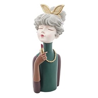 WOLFF - Boneca Decorativa com Batom em Resina 31cm | Peça de Estilo e Personalidade para Decoração Moderna - imagem 2