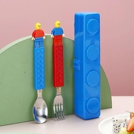 Kit Talheres de Blocos de Montar com Bonecos Minifigures – Divertidos e Criativos para Lancheira e Escola - imagem 3