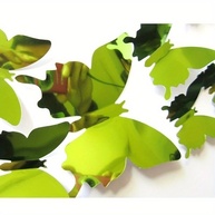 Adesivos 3D Borboleta Espelho Acrílico - 12 Peças Modernas para Decoração de Parede - imagem 1