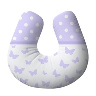 Almofada de Amamentação Estampada Borboleta Lilás Aquarela em Malha Premium - imagem 2