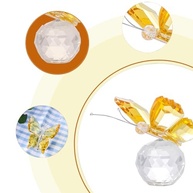 Borboleta de Cristal com Base de Bola de Vidro - Decoração Elegante para Casa, Casamento e Presente (Amarelo) - imagem 5