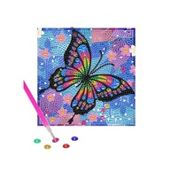Kit de Arte de Diamante 5D 15x15cm - Borboleta | DIY para Iniciantes com Broca Redonda - imagem 2