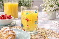 Copo de Vidro Decorado com Borboletas 200ml - Estampa Exclusiva Manual - imagem 4