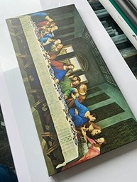 Quadro Santa Ceia Leonardo Da Vinci - Canvas Religioso 80x40cm com Borda Infinita - imagem 3