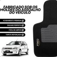 Tapete Carpete Corsa Hatch/Sedan 2002-2014 Preto Bordado - Proteção e Estilo - imagem 5