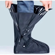 Bota Galocha Impermeável Polaina Unissex para Chuva Motoqueiro | Cobre Sapato Borracha Antiderrapante - imagem 3