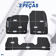Tapete Borracha Premium Impermeável para Ford Focus 2015-2019 (3 Peças) - imagem 3