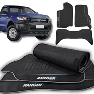 Jogo Tapete Compativel com Carros Ranger Cabine Dupla Borracha 3 Peças 1998 99 2000 01 02 03 04 05 06 07 08 09 2010 2011 2012 - imagem 2