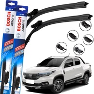 Par de Palhetas Limpador Parabrisa Bosch Aerofit Multiclip Fiat Strada 2020-2022 - imagem 1