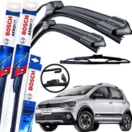 Kit Palhetas Limpador Parabrisa Bosch Aerofit Dianteiro + Traseiro para VW Crossfox (2009-2012) - Limpeza Impecável e Visibilidade Clara - imagem 1