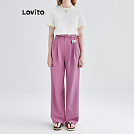 Calça Lovito L114AD564 - Estilo Casual com Zíper e Botão - imagem 2