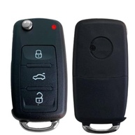 Capa Chave Canivete 3 Botões VW Gol, Fox, Golf, Up, Jetta, Voyage G6 - Preta - imagem 4