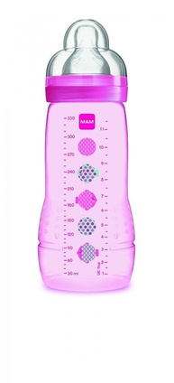 Mamadeira Fashion Bottle Girls Bolas 330ml - Estilo e Segurança para Bebês - imagem 1
