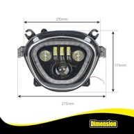 Farol de LED KAKABAS para Suzuki Boulevard M109R M90 2006-2019: Iluminação Potente com Halo DRL - imagem 5