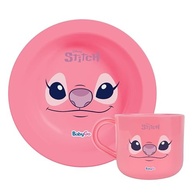 Kit Alimentação Infantil Stitch Angel Rosa - Prato Bowl + Caneca Disney 2 Peças - imagem 2