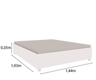 Cama Box Casal Monaco Tcil Móveis Branco - Design Moderno e Conforto Duradouro - imagem 3